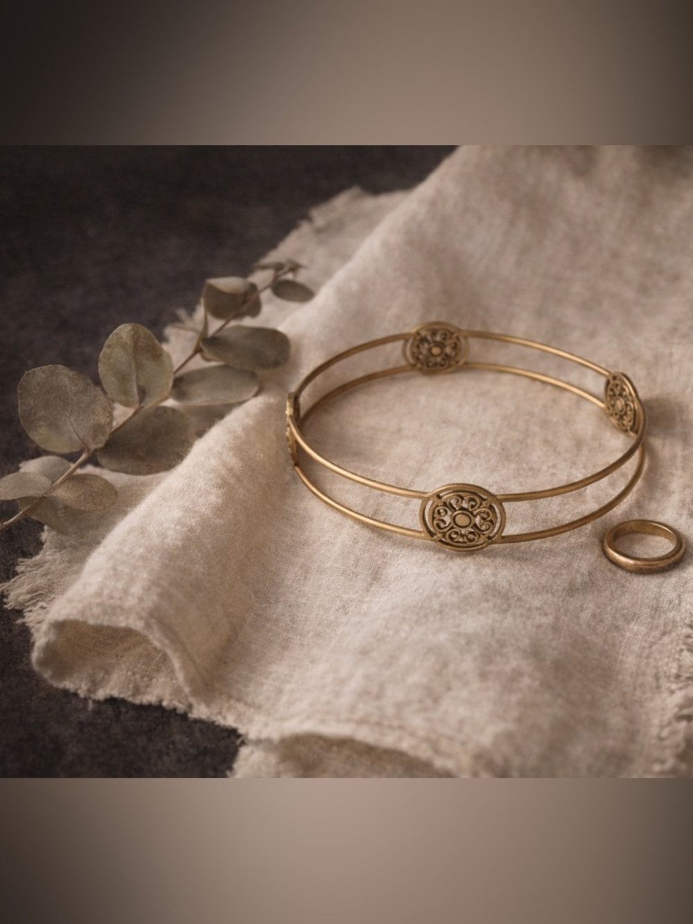 Sara Blaine Willow House Celtic Filigree Bangle Bracelet Designer Retired Brand